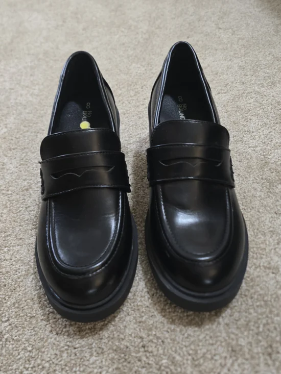No Boundaries Black Platform Penny Loafers - Picture 4 of 5